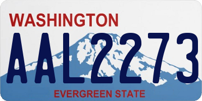 WA license plate AAL2273