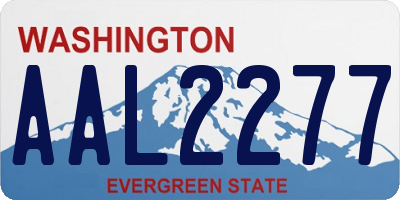 WA license plate AAL2277