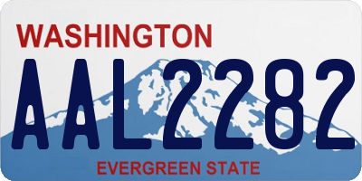 WA license plate AAL2282