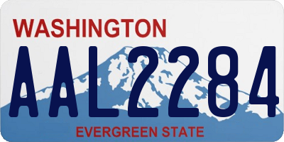 WA license plate AAL2284