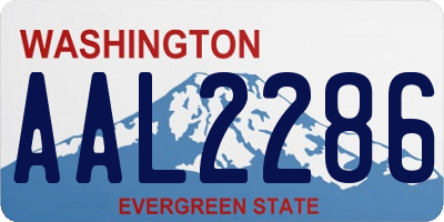 WA license plate AAL2286