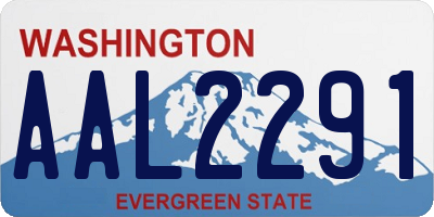 WA license plate AAL2291