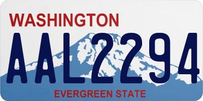 WA license plate AAL2294