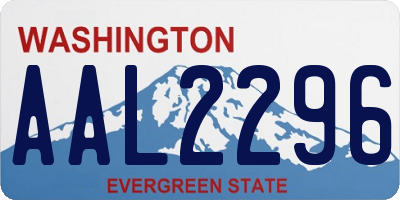 WA license plate AAL2296