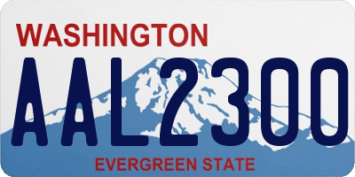 WA license plate AAL2300