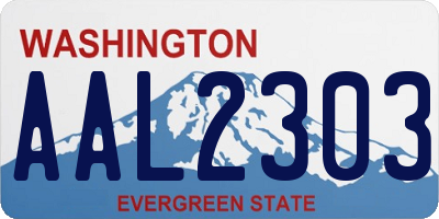 WA license plate AAL2303