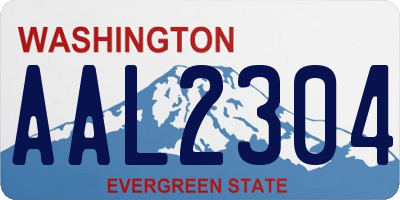 WA license plate AAL2304