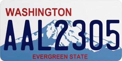 WA license plate AAL2305