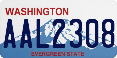 WA license plate AAL2308