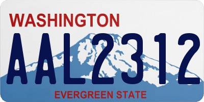 WA license plate AAL2312