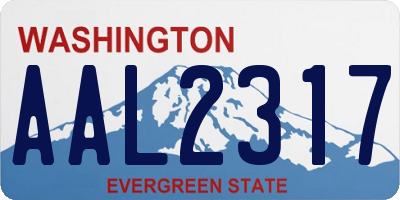 WA license plate AAL2317