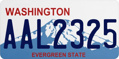 WA license plate AAL2325