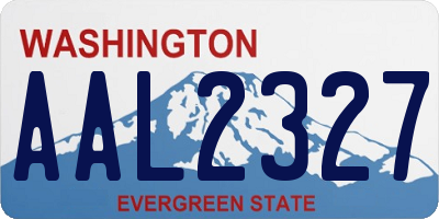 WA license plate AAL2327