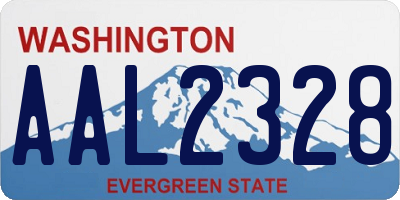 WA license plate AAL2328