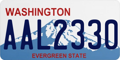 WA license plate AAL2330