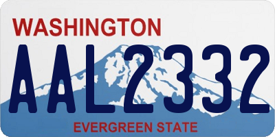 WA license plate AAL2332