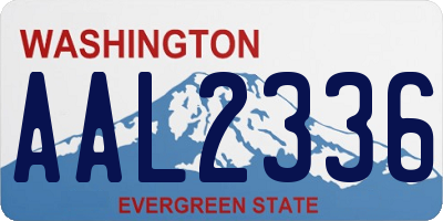 WA license plate AAL2336