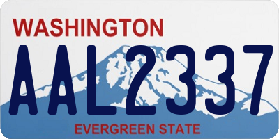 WA license plate AAL2337