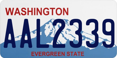 WA license plate AAL2339