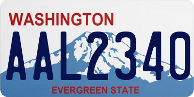WA license plate AAL2340
