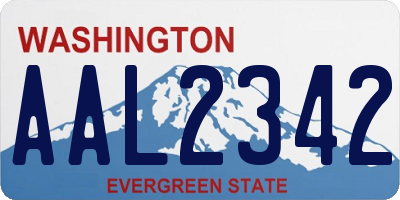 WA license plate AAL2342