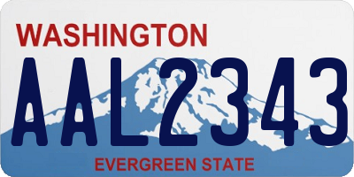 WA license plate AAL2343