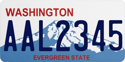 WA license plate AAL2345