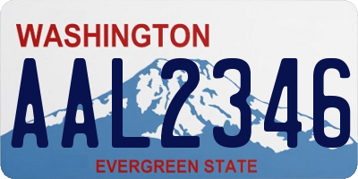 WA license plate AAL2346