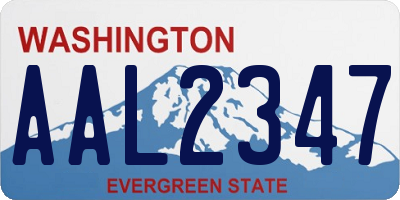 WA license plate AAL2347
