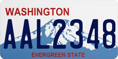 WA license plate AAL2348