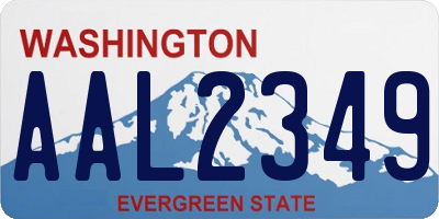 WA license plate AAL2349