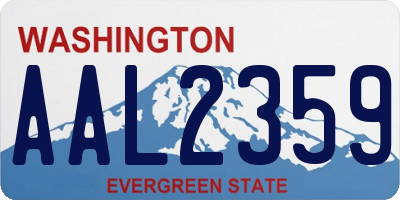 WA license plate AAL2359