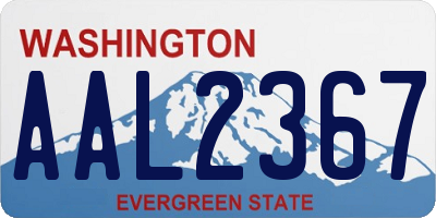 WA license plate AAL2367
