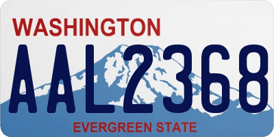 WA license plate AAL2368