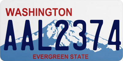 WA license plate AAL2374