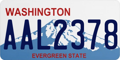 WA license plate AAL2378