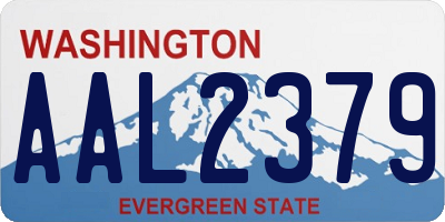 WA license plate AAL2379