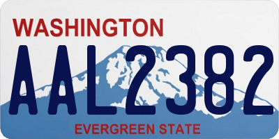 WA license plate AAL2382