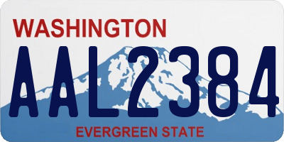 WA license plate AAL2384