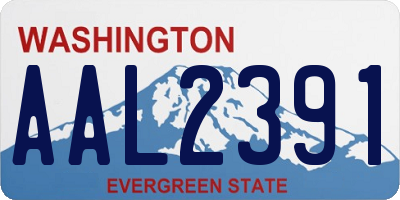 WA license plate AAL2391