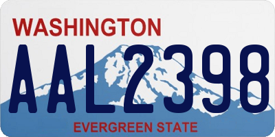 WA license plate AAL2398