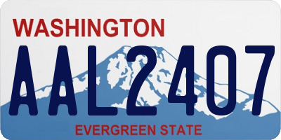 WA license plate AAL2407