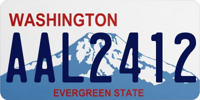 WA license plate AAL2412