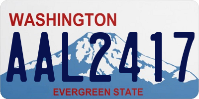 WA license plate AAL2417