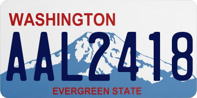 WA license plate AAL2418