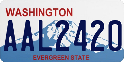 WA license plate AAL2420