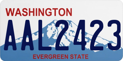 WA license plate AAL2423