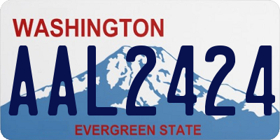 WA license plate AAL2424