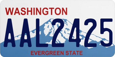 WA license plate AAL2425