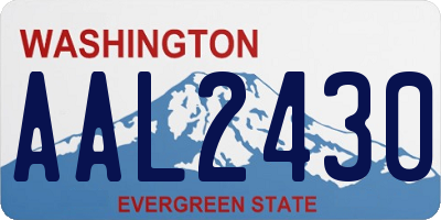 WA license plate AAL2430